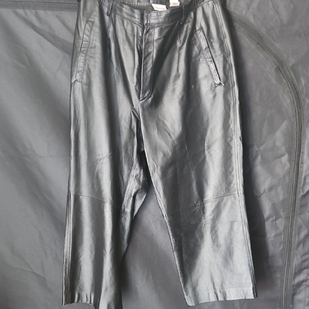 Newport News Black Leather Pants
